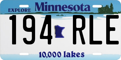 MN license plate 194RLE