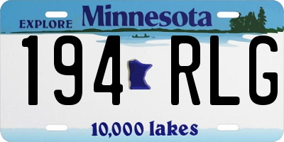 MN license plate 194RLG