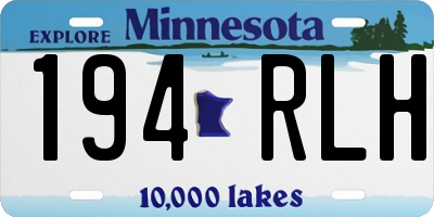MN license plate 194RLH