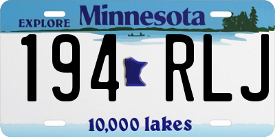 MN license plate 194RLJ