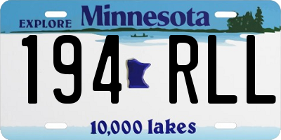 MN license plate 194RLL