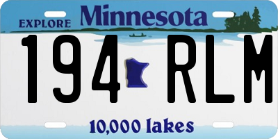 MN license plate 194RLM