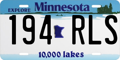 MN license plate 194RLS