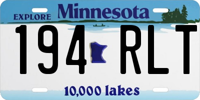 MN license plate 194RLT