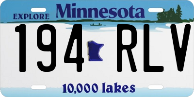 MN license plate 194RLV