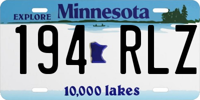 MN license plate 194RLZ