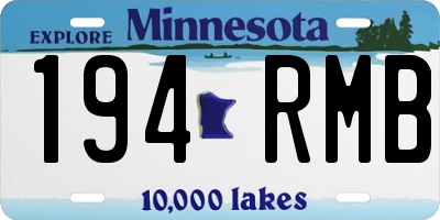 MN license plate 194RMB