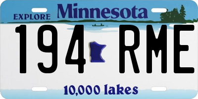 MN license plate 194RME