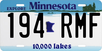 MN license plate 194RMF