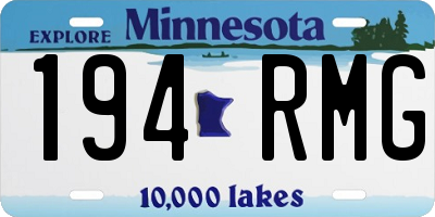 MN license plate 194RMG