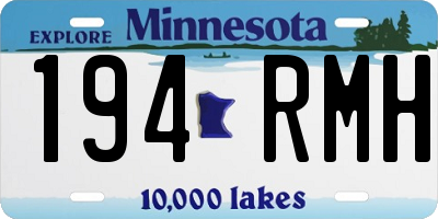 MN license plate 194RMH