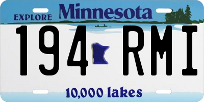MN license plate 194RMI