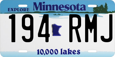 MN license plate 194RMJ