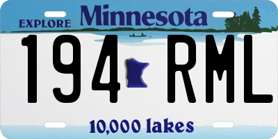 MN license plate 194RML