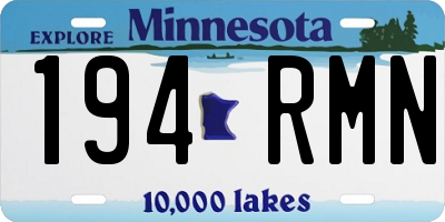 MN license plate 194RMN