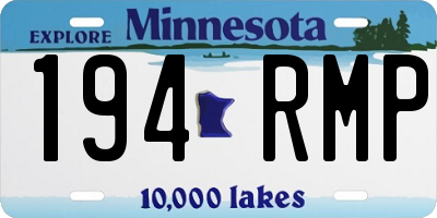 MN license plate 194RMP