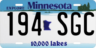 MN license plate 194SGC