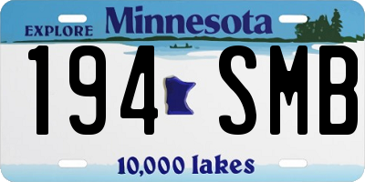 MN license plate 194SMB