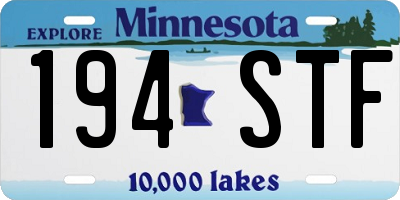 MN license plate 194STF