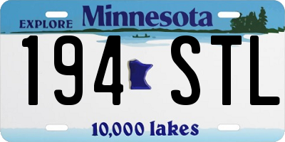 MN license plate 194STL