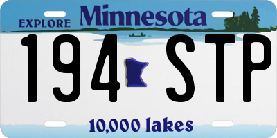 MN license plate 194STP