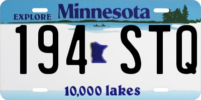 MN license plate 194STQ