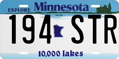MN license plate 194STR
