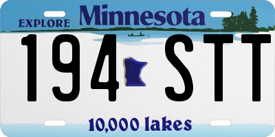 MN license plate 194STT