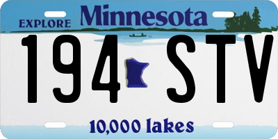 MN license plate 194STV