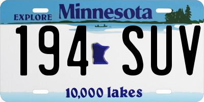 MN license plate 194SUV