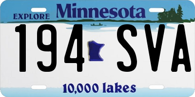 MN license plate 194SVA