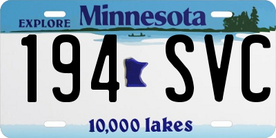 MN license plate 194SVC