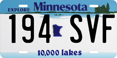MN license plate 194SVF