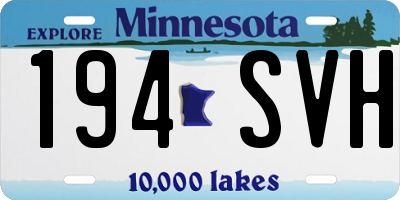 MN license plate 194SVH