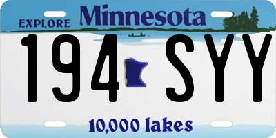 MN license plate 194SYY
