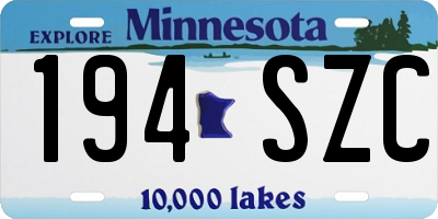 MN license plate 194SZC