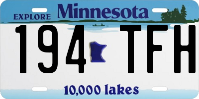 MN license plate 194TFH