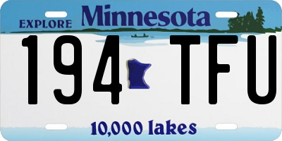 MN license plate 194TFU