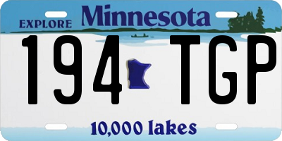 MN license plate 194TGP