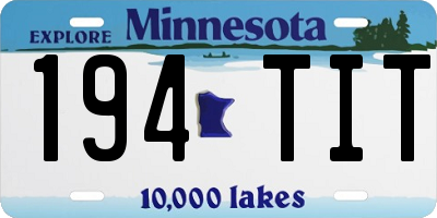 MN license plate 194TIT