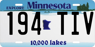MN license plate 194TIV