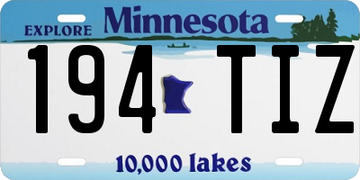 MN license plate 194TIZ