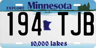 MN license plate 194TJB