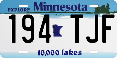 MN license plate 194TJF