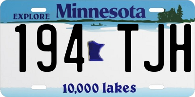 MN license plate 194TJH