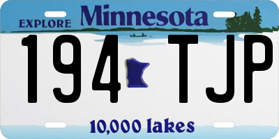 MN license plate 194TJP