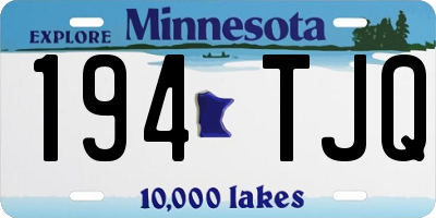 MN license plate 194TJQ