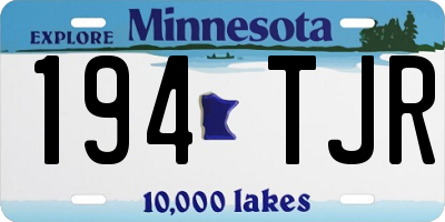 MN license plate 194TJR