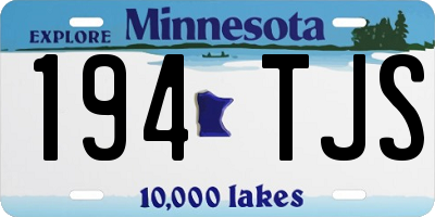 MN license plate 194TJS