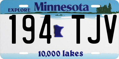 MN license plate 194TJV